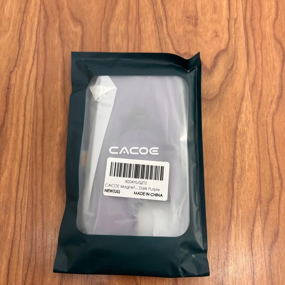 CACOE Magnetic Phone Case iPhone 15‎ Dark Purple MagSafe Rotating Ring Stand NEW